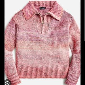 J. Crew Relaxed Half Zip Sweater in Space Dye